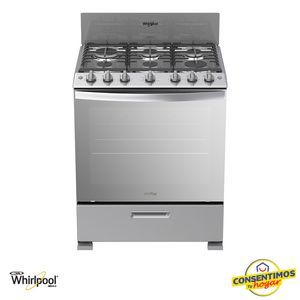 Estufa Whirlpool WFR3400D 30 pulgadas Metálico Parrillas fundición