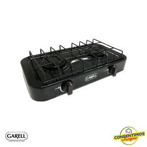 Parrilla Garell de mesa PM2Q-N 47 cms - Negro 2 quemadores