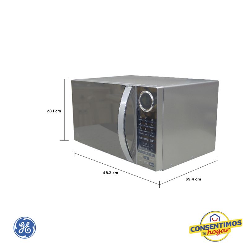 Horno-de-microondas---General-Electric-0.9-pies-MGE09SEJ---Metalico