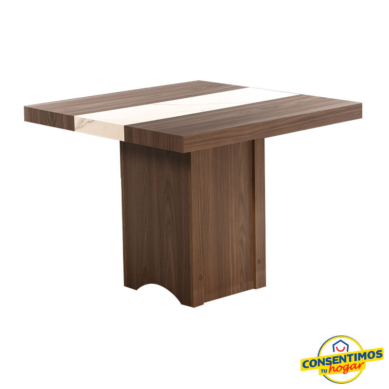 Mesa Foster - Gris para 4 sillas madera contemporáneo