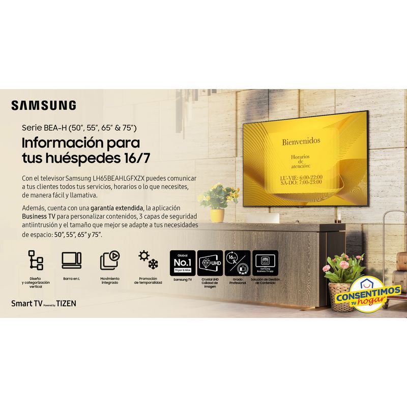 SAMSUNG LH43BETMLGKXZX Televisión Led Samsung 43 Pulgadas SmartTv Seri