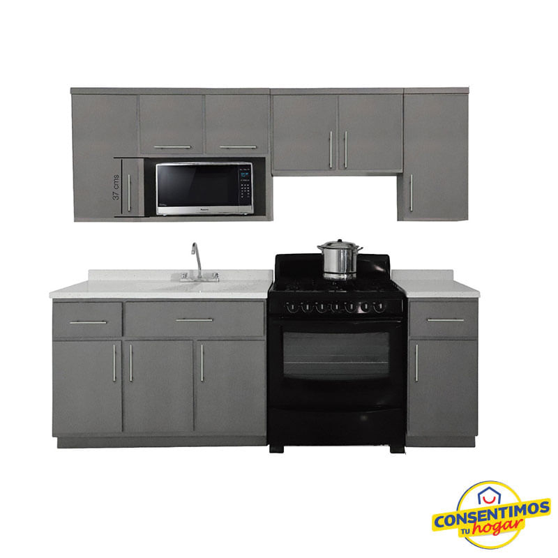 Cocina-Bela-gris-con-tarja-tipo-granito