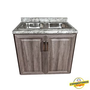 Cocina por piezas San Francisco-gris gabinete fregador .90