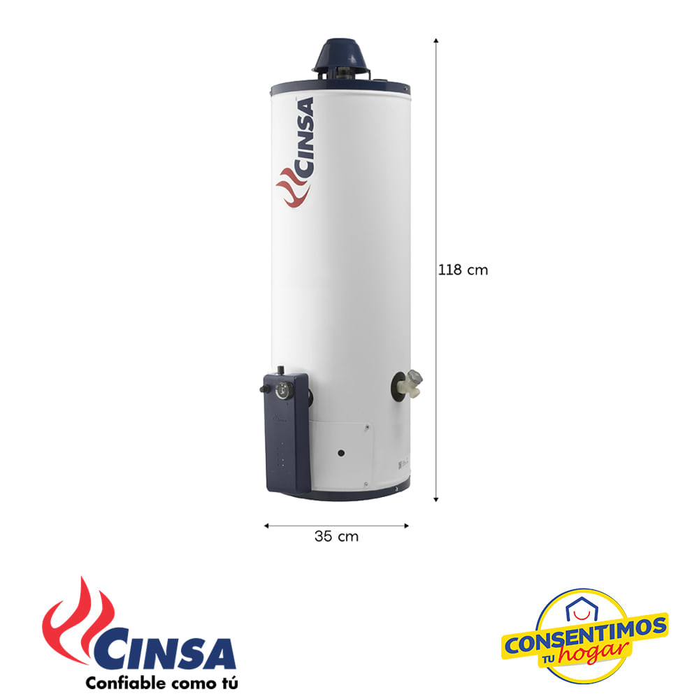 Boiler Cinsa Depósito CL151 15 Galones Natural Villarreal Muebles
