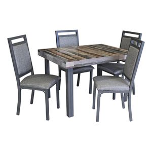 Antecomedores Vivant-gris 4sillas tubular contemporàneo