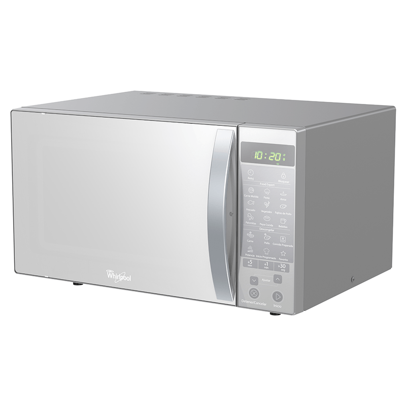 HornodemicroondasWhirlpool11piesWM1211D–NaturalSilverconacabadoespejo