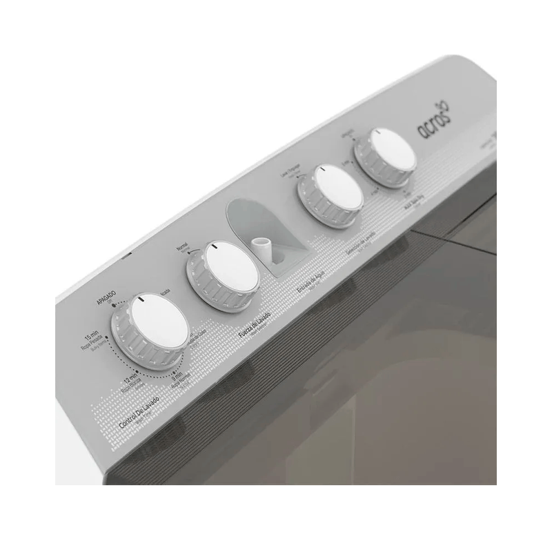 LavadoraAcros16KgALD1645JE–BlancoconvistasgrisesSemiautomatica