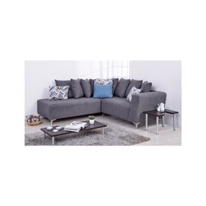 Sala Escuadra Nuria-Gris sillón con chaise con cojineria suelta